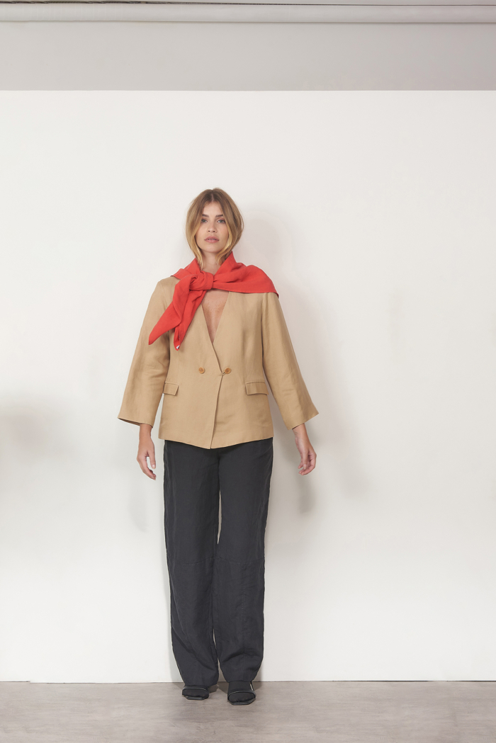 Blazer Cor de Rio - Linho Viscose - Imagem 4
